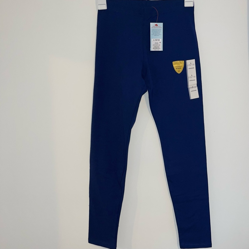 Cat & Jack, girls legging, blue size L 10/12,tough cotton for extra durable knee